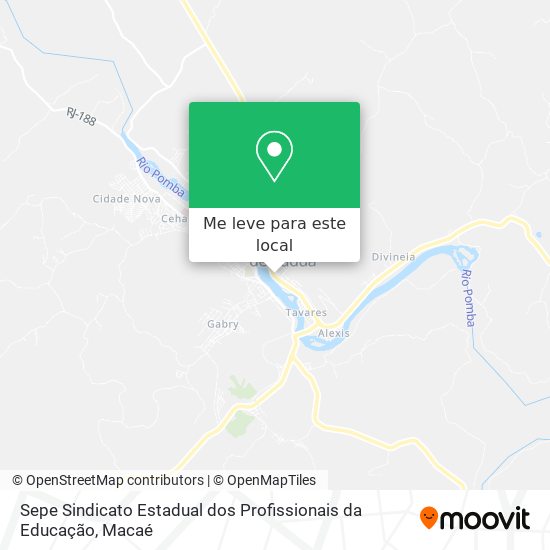 Sepe Sindicato Estadual dos Profissionais da Educação mapa