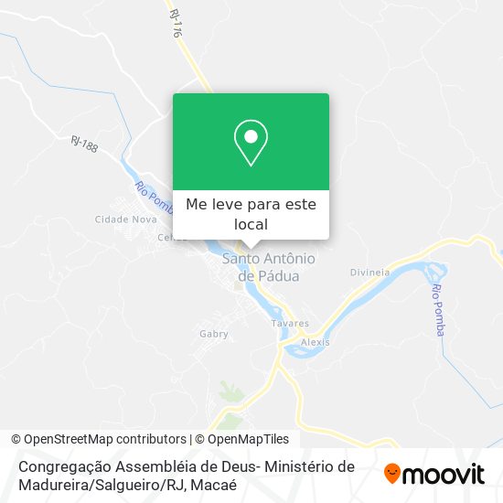 Congregação Assembléia de Deus- Ministério de Madureira / Salgueiro / RJ mapa