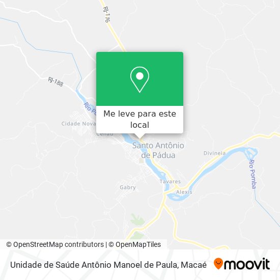 Unidade de Saúde Antônio Manoel de Paula mapa