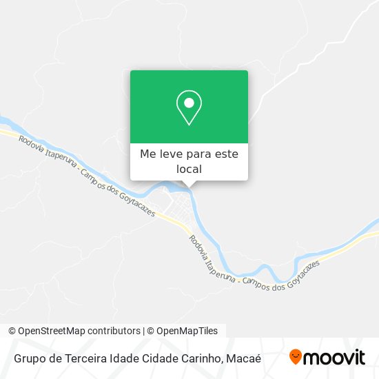 Grupo de Terceira Idade Cidade Carinho mapa