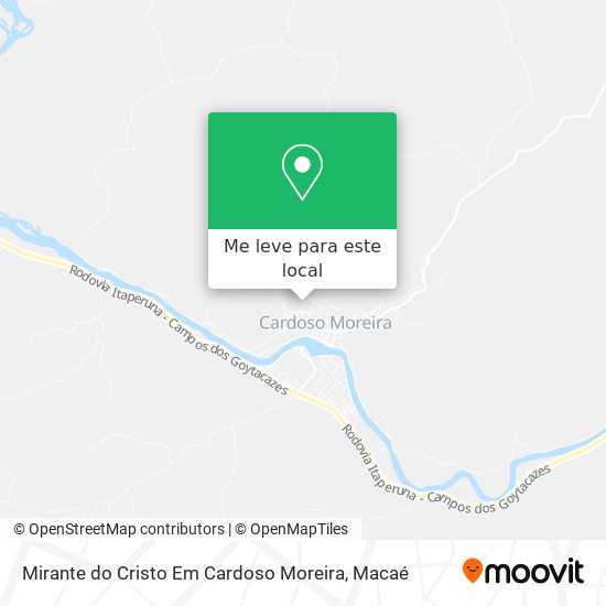 Mirante do Cristo Em Cardoso Moreira mapa