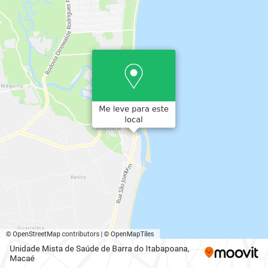 Unidade Mista de Saúde de Barra do Itabapoana mapa
