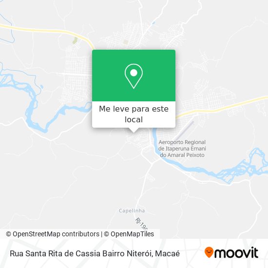 Rua Santa Rita de Cassia Bairro Niterói mapa