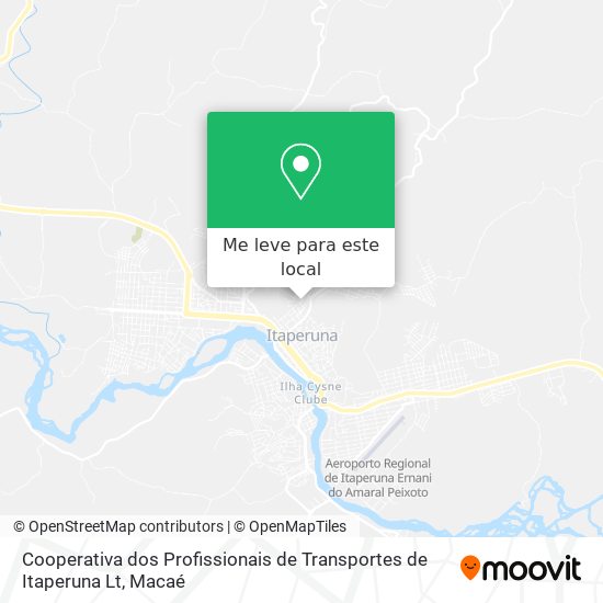 Cooperativa dos Profissionais de Transportes de Itaperuna Lt mapa