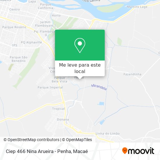 Ciep 466 Nina Arueira - Penha mapa