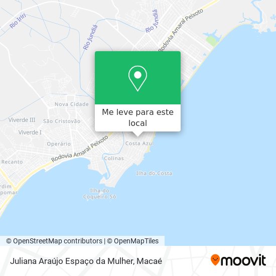 Juliana Araújo Espaço da Mulher mapa