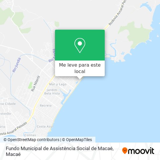 Fundo Municipal de Assistência Social de Macaé mapa