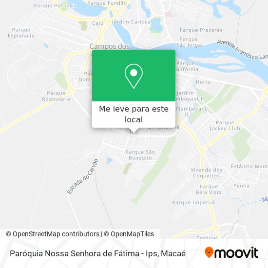 Paróquia Nossa Senhora de Fátima - Ips mapa