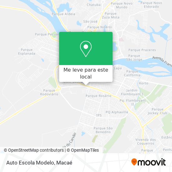 Auto Escola Modelo mapa