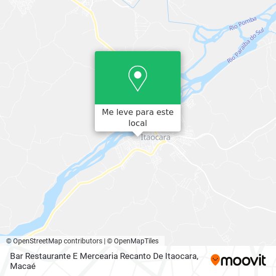 Bar Restaurante E Mercearia Recanto De Itaocara mapa