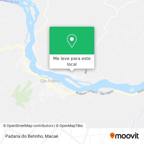 Padaria do Betinho mapa