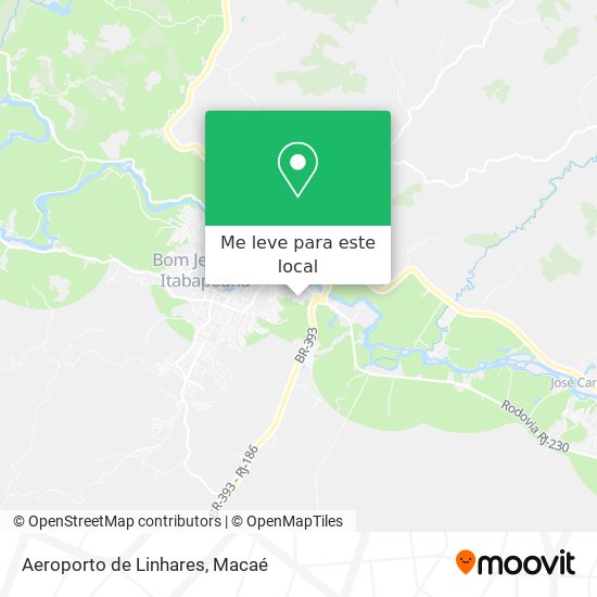 Aeroporto de Linhares mapa