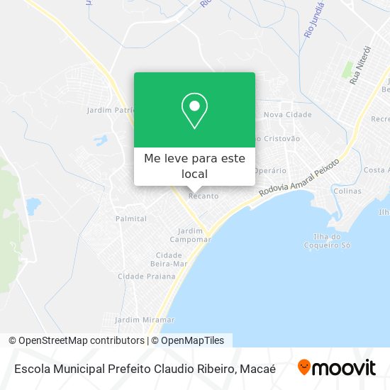 Escola Municipal Prefeito Claudio Ribeiro mapa