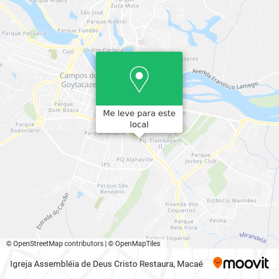 Igreja Assembléia de Deus Cristo Restaura mapa