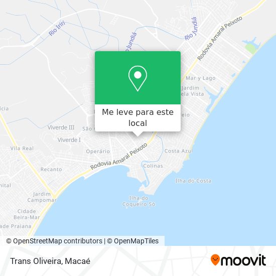 Trans Oliveira mapa