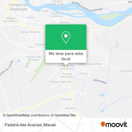 Padaria das Acacias mapa