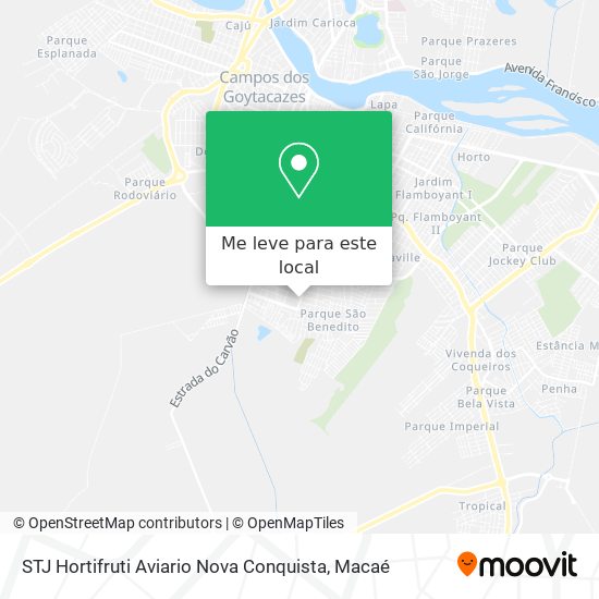 STJ Hortifruti Aviario Nova Conquista mapa