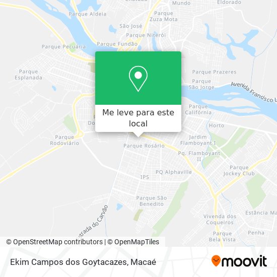 Ekim Campos dos Goytacazes mapa