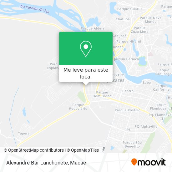 Alexandre Bar Lanchonete mapa