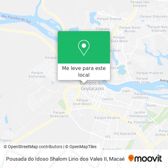 Pousada do Idoso Shalom Lirio dos Vales II mapa