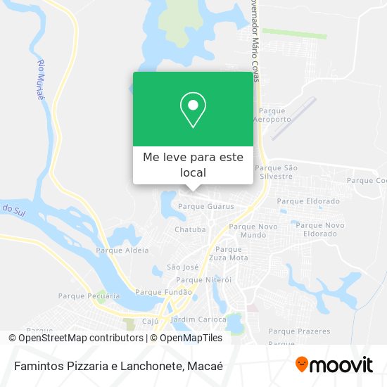 Famintos Pizzaria e Lanchonete mapa