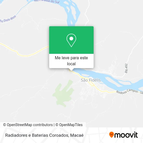 Radiadores e Baterias Coroados mapa