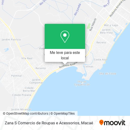 Zana S Comercio de Roupas e Acessorios mapa
