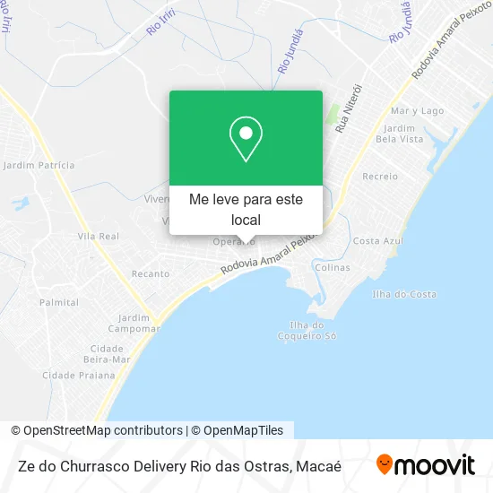 Ze do Churrasco Delivery Rio das Ostras mapa