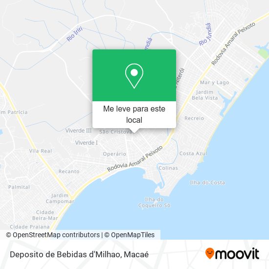 Deposito de Bebidas d'Milhao mapa