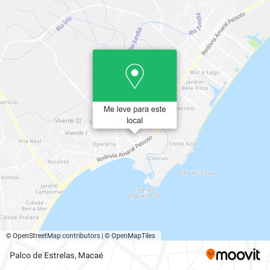 Palco de Estrelas mapa