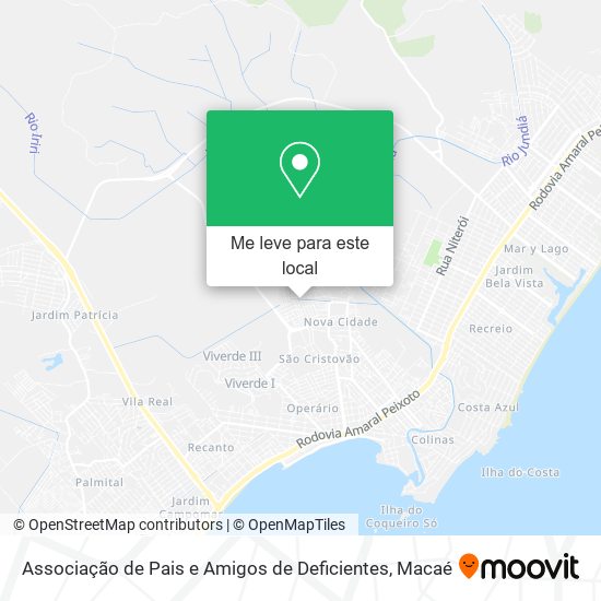 Associação de Pais e Amigos de Deficientes mapa