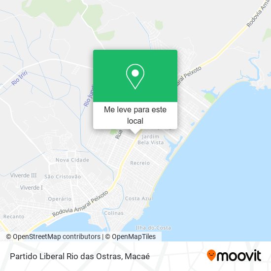 Partido Liberal Rio das Ostras mapa