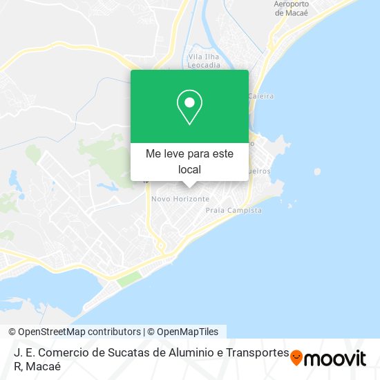 J. E. Comercio de Sucatas de Aluminio e Transportes R mapa