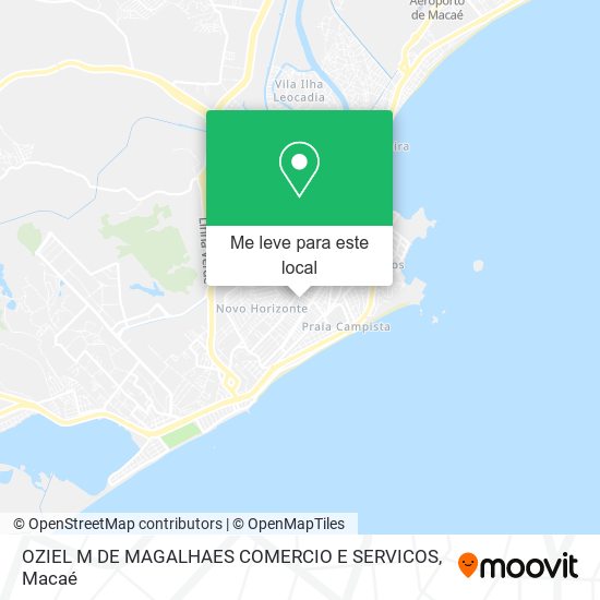 OZIEL M DE MAGALHAES COMERCIO E SERVICOS mapa