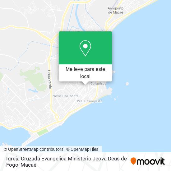 Igreja Cruzada Evangelica Ministerio Jeova Deus de Fogo mapa