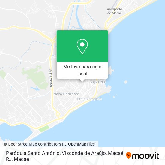 Paróquia Santo Antônio, Visconde de Araújo, Macaé, RJ mapa