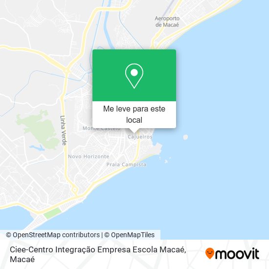 Ciee-Centro Integração Empresa Escola Macaé mapa