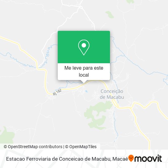 Estacao Ferroviaria de Conceicao de Macabu mapa