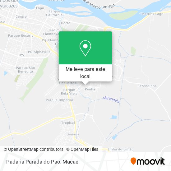 Padaria Parada do Pao mapa