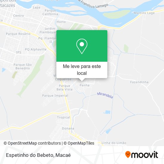 Espetinho do Bebeto mapa