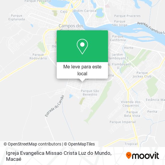 Igreja Evangelica Missao Crista Luz do Mundo mapa