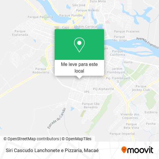 Siri Cascudo Lanchonete e Pizzaria mapa