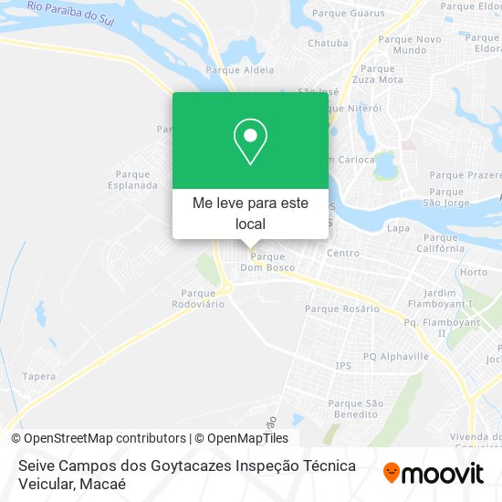 Seive Campos dos Goytacazes Inspeção Técnica Veicular mapa