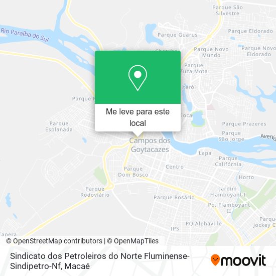 Sindicato dos Petroleiros do Norte Fluminense-Sindipetro-Nf mapa