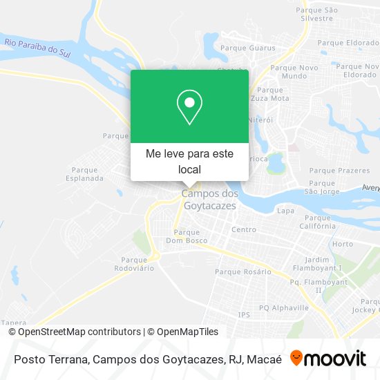 Posto Terrana, Campos dos Goytacazes, RJ mapa