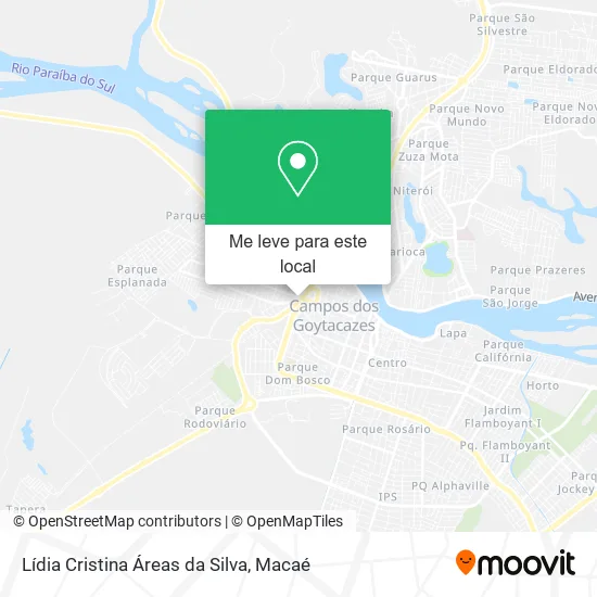 Lídia Cristina Áreas da Silva mapa