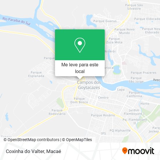 Coxinha do Valter mapa