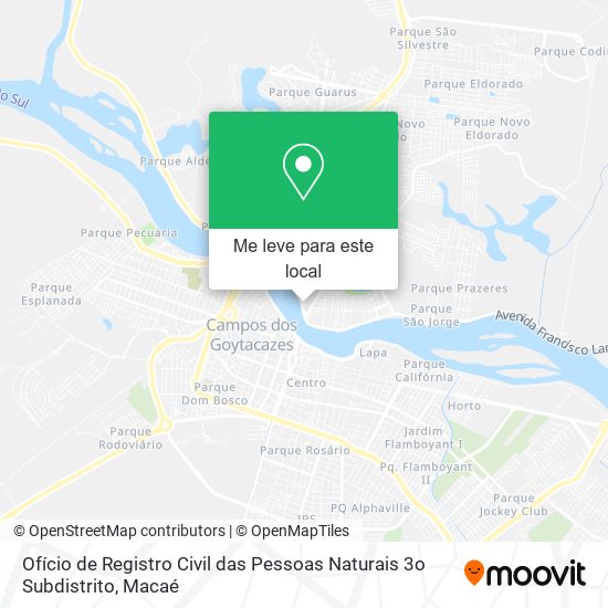Ofício de Registro Civil das Pessoas Naturais 3o Subdistrito mapa