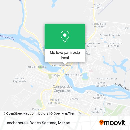 Lanchonete e Doces Santana mapa