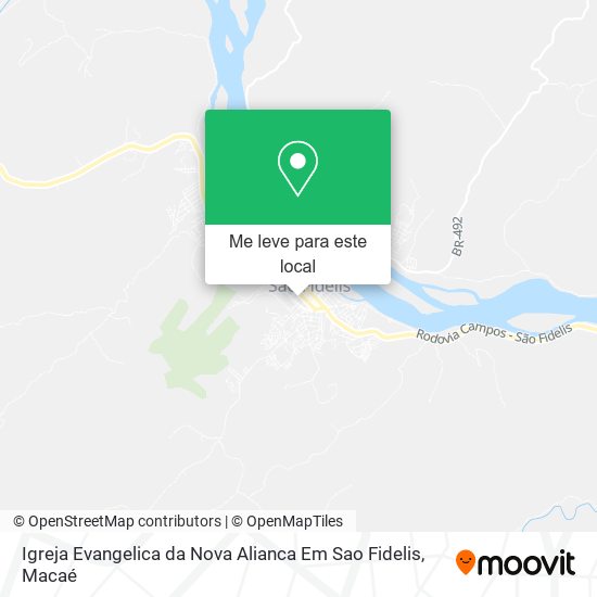 Igreja Evangelica da Nova Alianca Em Sao Fidelis mapa